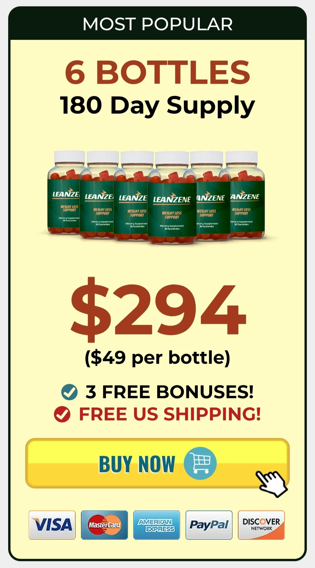 Leanzene™ 6 bottles pricing